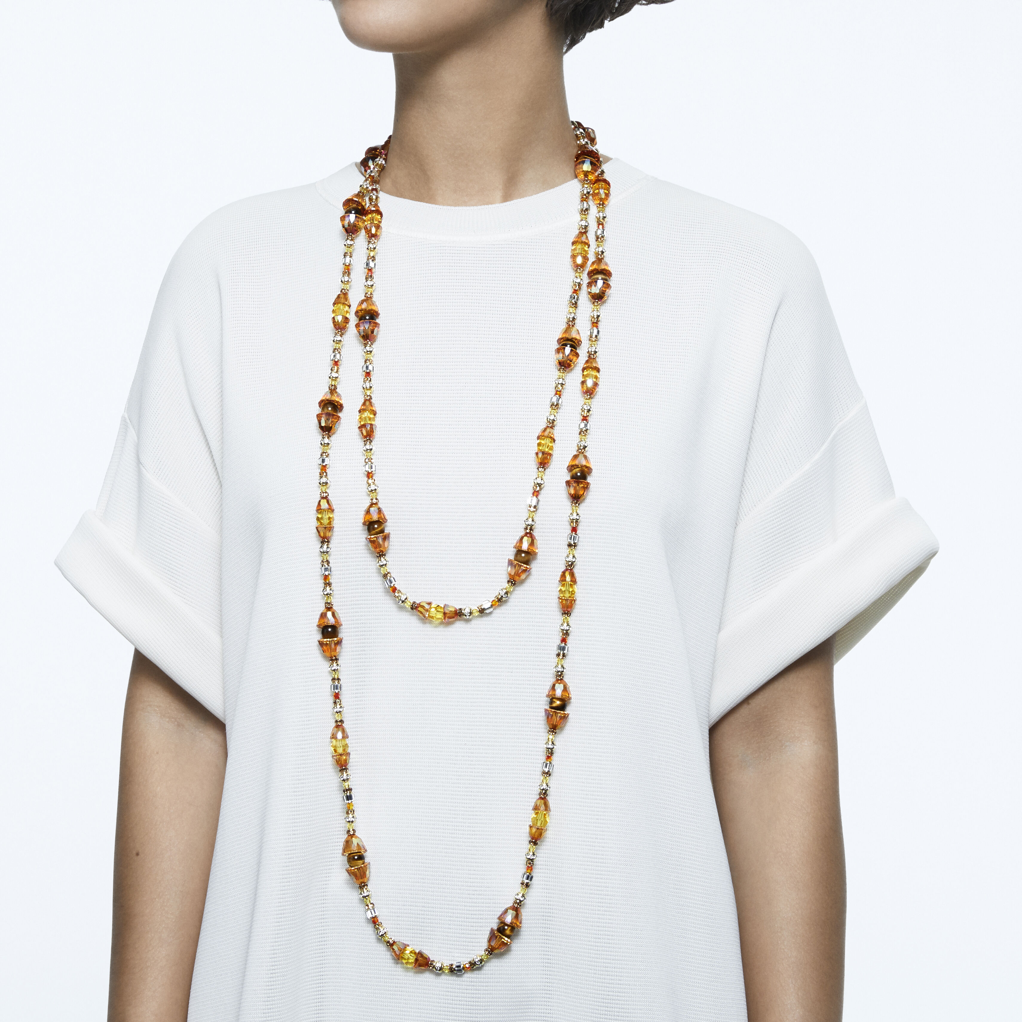 Extra long sales gold necklace